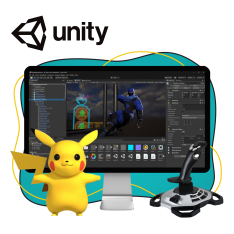 Мир игр на Unity 2D на популярном движке + AI-помощники - КИБЕРшкола программирования для детей, компьютерные курсы для школьников, начинающих и подростков - KIBERone г. Бобров